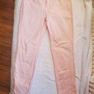 CHARLIE B Light Pink Ankle Jeans